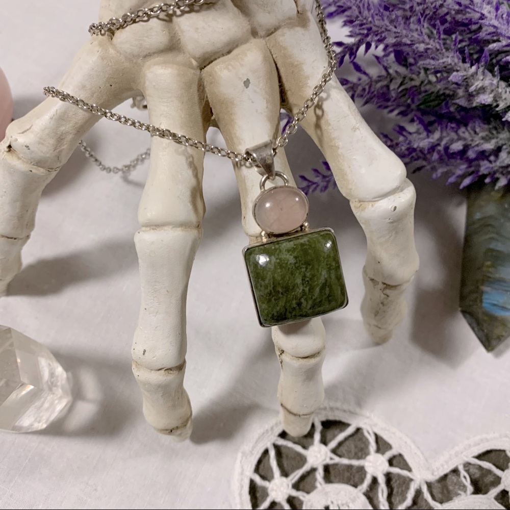 Jade & Rose Quartz Necklace